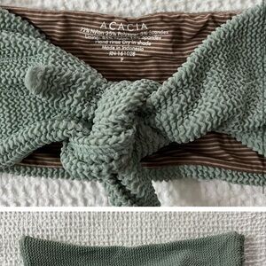 Acacia Textured Green Bikini Top